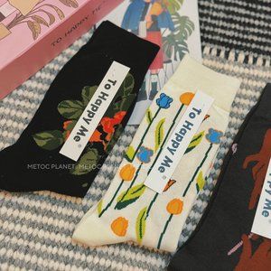 Oil painting style socks